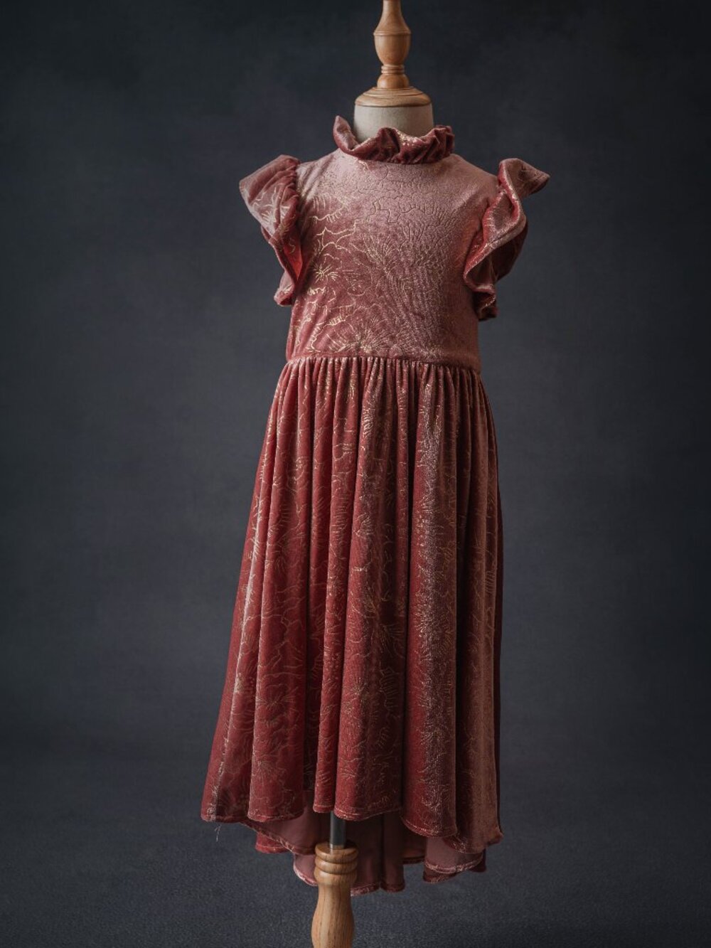 Joyfolie Hallie dress in mauve, velvet size 4